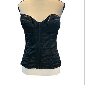 Frederick's of Hollywood Black Satin Corset